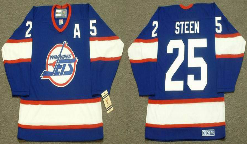 2019 Men Winnipeg Jets 25 Steen blue CCM NHL jersey